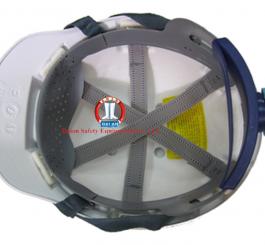 Mũ nhựa Hàn Quốc núm vặn có xốp L1 (trắng + vàng cam)