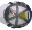 Mũ nhựa Hàn Quốc núm vặn có xốp L1 (trắng + vàng cam)