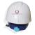 Mũ nhựa Hàn Quốc núm vặn có xốp L1 (trắng + vàng cam)