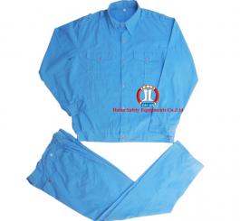 Quần áo bảo hộ si cotton mầu xanh dương + xanh hòa bình