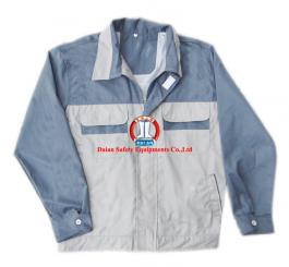 Áo BH vải kaki 7500 phối mầu ghi + ghi chì ( kiểu Nhật kéo khóa) )