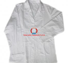 Áo CN vải lon (thô) trắng + xanh TQ ( nam, nữ DT + CT ) may thường