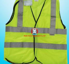 Áo phản quang Asafe Ấn độ màu nõn chuối, PQ 2 sọc ghi - A36004