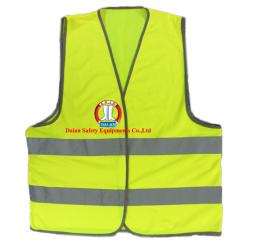 Áo phản quang XK vải màu xanh nõn chuối (P/Q ngang, 2 sọc màu ghi)