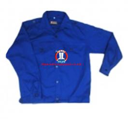 Áo BH vải kaki păng rim 2721 mầu ghi + xanh dương (kiểu VT)