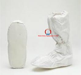 Bao giày vải tĩnh điện Vinilon trắng kẻ TQ
