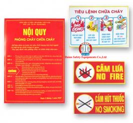 Bộ tiêu lệnh (tiêu lệnh + nội quy + cấm lửa + cấm hút thuốc)