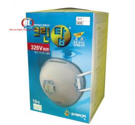 Khẩu trang giấy  có than có van thở - Hàn Quốc 326 V