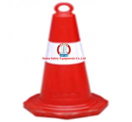 Cọc tiêu nhựa TQ kiểu vòng khuyết (P/Q trắng) cao 70cm