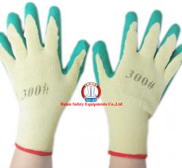 Găng sợi tráng nhựa TQ mầu xanh chống trơn, chống hóa chất