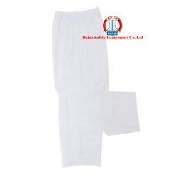 Quần blu vải lon (thô) TQ trắng + xanh may thường