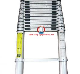Thang rút nhôm ĐL cao cấp (ngang 0,49m ,  cao 3,8m, rút ngắn 0,8m, tải trọng 150kg)