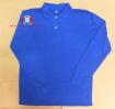 Áo phông vải dệt kim lỳ, cổ bẻ, DT (màu xanh dương)