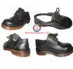 Giày da đen cao cổ đế kếp / đế cao su đen