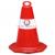 Cọc tiêu nhựa TQ kiểu vòng khuyết (P/Q trắng) cao 70cm