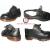 Giày da đen cao cổ đế kếp / đế cao su đen