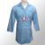 Áo blu vải lon (thô) trắng +xanh ( nam, nữ DT + CT ) may thường