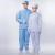Quần áo vải tĩnh điện TQ ( Pha 65/35 hoặc cotton ) màu tím than