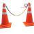 Cọc tiêu nhựa Hàn quốc kiểu vòng khuyết ( P/Q trắng) cao 70cm